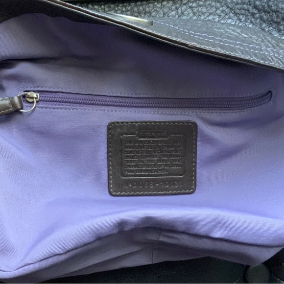 COACH D06S-10131 Chelsea BROWN Pebbled Leather Bag w/ Turn Lock - Picture 5 of 8